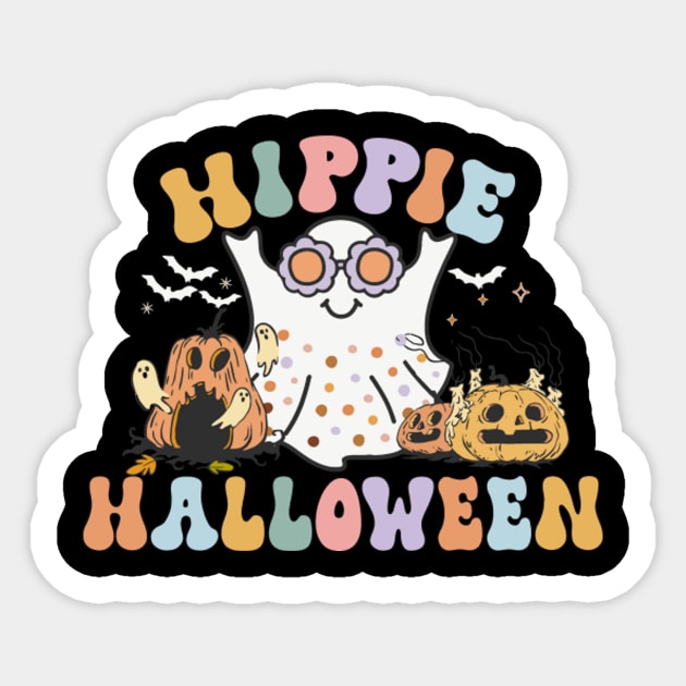 Hippie Halloween Groovy Outfit Costume Sticker by Teewyld